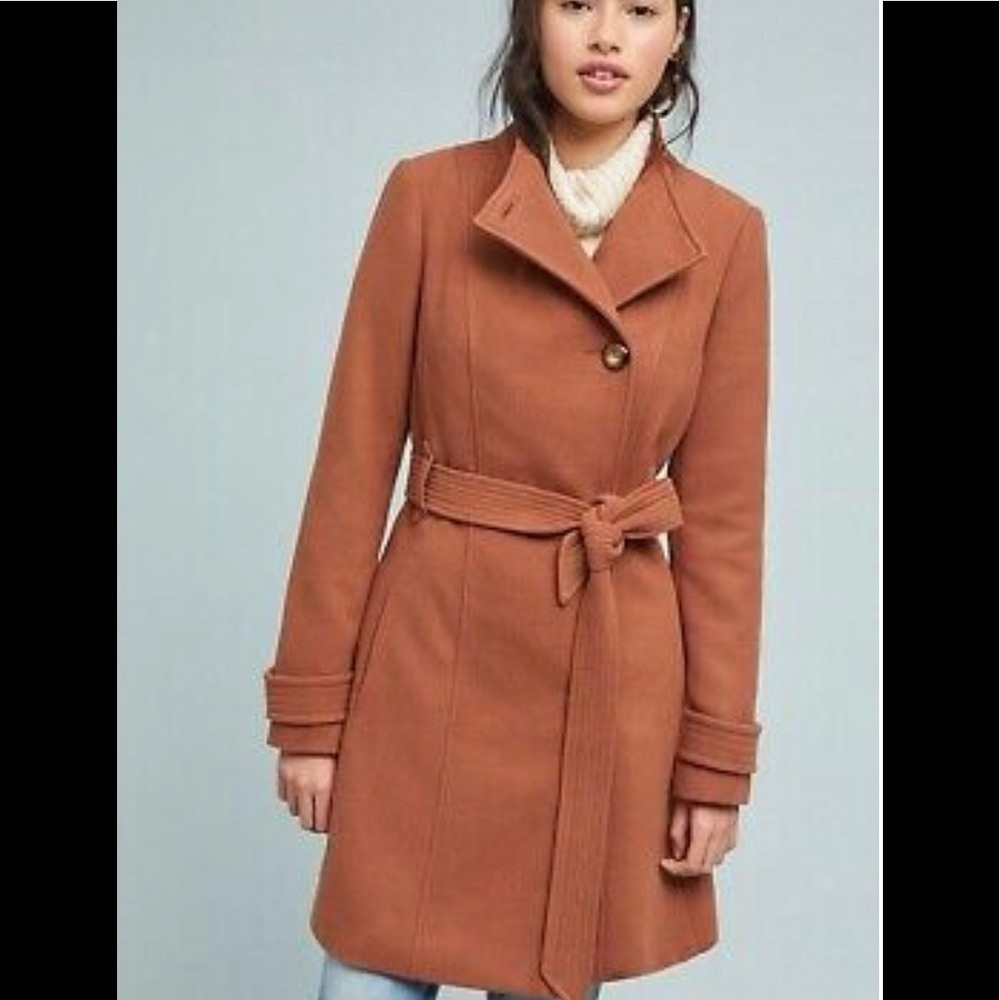 Gorgeous Anthropologie Tan Pea Coat